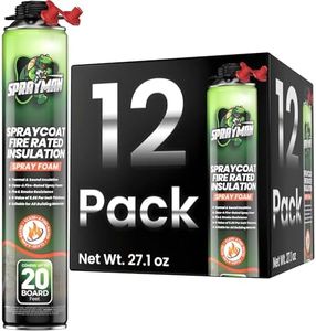 Sprayman Spray Foam Insulation (240 Sq.Ft.) - Closed Cell Polyurethane Expanding Foam Sealant, Thermal & Acoustic Protection for Wall and Attic - Gun & Cleaner NOT Included, 27.1 oz, 12 Pack