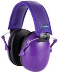 TacGuru 130 Solid Color Edition - Kids Hearing Protection Safety Earmuffs - Passive Noise Reducing Ear Protection for Kids - Purple