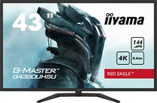 iiyama G-Master G4380UHSU-B1 43 Inch VA LCD, 144 Hz, 0.4 ms (MPRT), 4K UHD 3840x2160, FreeSync Premium, 2 x HDMI, 1 x Display Port, 2 x 7 W Speakers, Remote Control