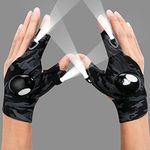 ThxToms LED Flashlight Gloves,Stocking Stuffers Gifts for Men Dad Him,Christmas Birthday Gifts for Dad Father Husband, Cool Gadgets Tools Finger Lights Waterproof for Repairing Fishing,Camo
