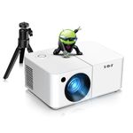 Mini Smart Projector, XGODY X2 Android 12 Portable HD Projector 14000 Lumen 1080P Supported with WiFi and Bluetooth, Electric Focus/Keystone, Built-in Netflix, YouTube 8000+ APPs, Tripod Included