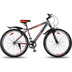 Vaux Ibex 29T Mtb Cycle For Men With Front Suspension&V-Brakes,Single Speed Mountain Bicycle For Adults With Hi-Ten Steel Frame,Double Alloy Rims&Ralson Tyres,For Age Group 15+ Years(Grey),18 Inches