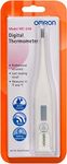 Omron Glass Mc 246 Digital Thermometer With Quick Measurement Of Oral & Underarm Temperature In Celsius & Fahrenheit, Water Resistant For Easy Cleaning