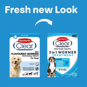Bob Martin Clear Dog Wormer Tablets – 4-Pack