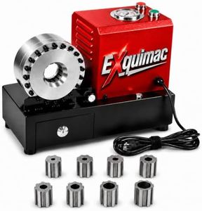 Exquimac Hydraulic Hose Crimper 110V with 8 Dies, 3/8 to 1-1/4 Inch
