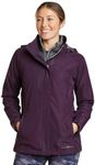 Eddie Bauer Women's Rainfoil Packable Jacket, Deep Eggplant Recycled, X-Large