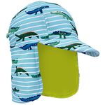 Gifts Treat Kids Legionnaires Hat, UPF 50+ Sun Protection Swim Cap Flap Hat in Crocodile Pattern for Kids, Quick Drying Boys Sun Hat with Neck Protection for Beach Seaside Pool, Crocodile, 2-4 Years