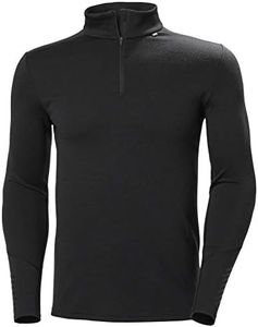 Helly Hansen Men's LIFA Merino Midweight 1/2 Zip Base Layer Black