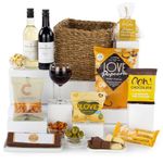 Virginia Hayward Wine and Treats Basket, Hampers & Gourmet Gifts - White and Red Wine with Snacks & Treats - Ideal Hamper Gifts for Women & Men, Great Presents for Anniversary, Retirement or Birthday