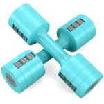 EAST MOUNT Adjustable Hand Dumbbell for Women 5lb Dumbbells Set of 2, 4 in 1 Small Dumbbell Set Each 2lb 3lb 4lb 5lb Free Weights (Blue)