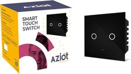 AZIOT SMART MODULAR 2 GANG TOUCH SWITCH (16amp Each) - GLASS (Not Acrylic): Elevate Your Home with Effortless Control (Fits in Anchor Roma Classic and similar plates)