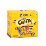 Bevzilla 60 Instant Coffee Powder Sachets (4 Flavours) 120 Grams|Hazelnut,Classic,Vanilla & Butterscotch|15 Pouches Each Flavour|Arabica Coffee|Perfect for Espresso,Latte,Cappuccino|Hot & Cold Brews