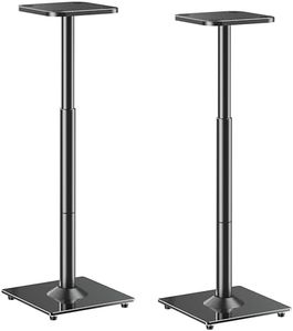 ELIVED Universal Speaker Stands Height Adjustable 28"-37.4", Bookshelf Speaker Stand Pair for Large Speaker Satellite Studio Speaker Up to 22 lbs, Surround Sound Speaker Stand with Cable Management