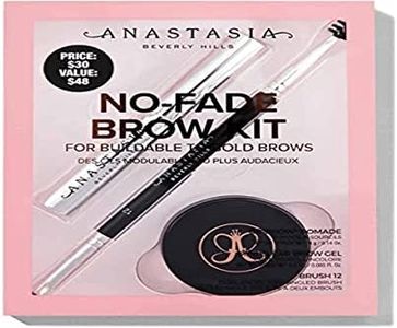 Anastasia Beverly Hills No-Fade Brow Kit Gift Set Soft Brown Dipbrow Pomade 4g - Brush 7B - Mini Clear Brow Gel 2.5ml