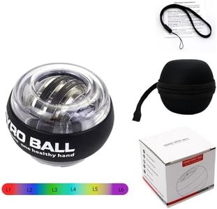 ClearNest LED Light Gyro Ball with 6 Level Challenge - Wrist Strengthener Exercise Equipment for Office Workers, Fitness Enthusiasts & Friends Competition