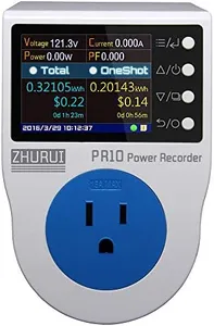 ZHURUI PR10-E US15A Power Meter Plug/Home Power metering Socket/watt Meter/2.4 inch TFT Color LCD/0.5FS(New)