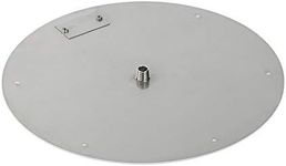 American Fireglass Round Stainless Steel Flat Fire Pit Burner Pan, 18-Inch