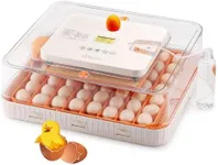 iPettie Nestasy ProHatch56 Egg Incubator with Automatic Egg Turning and Humidity Temperature Control, 56 Eggs Capacity for Hatching Eggs, Chicken Eggs, Duck Eggs, Temperature Adjustment and Alarms