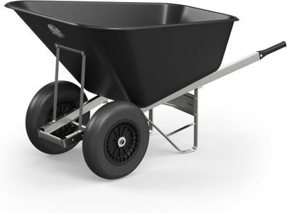 Agri Barrow 200L Plastic Wheelbarrow – Puncture Proof Twin Tyres, Green
