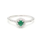 Ornate Jewels 925 Silver Green Emerald American Diamond Solitaire Ring for Women and Girls | With Certificate of Authenticity & 925 Stamp | Life-time Warranty*