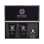 Gianni Versace pour homme gift set (eau de toilette & hair & body shampoo & after shave balm) for men, 0.17 Fl. Oz., 3 Piece