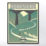 Tour de Yorkshire Bicycle Bike Cycling Poster Wall Art Print Home Décor York cycle