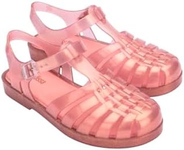 Melissa Possession Jelly Sandals for Women - The Original Jelly Shoes, Fisherman's Sandals with Adjustable Strap and Side Buckle, Shiny, Pearly Pink, 8