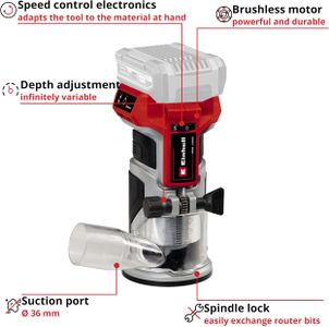 Einhell 18V Cordless Palm Router – Compact Woodworking Tool