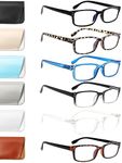 Kerecsen 6-Pack Reading Glasses Blue Light Blocking,Spring Hinge Readers for Men Women,Computer Eyeglasses (6 Mix Color, 3.0, multiplier_x)