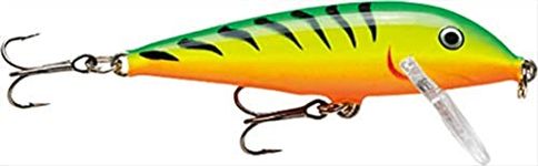 Rapala CountDown Lure with Two No. 5 Hooks, 2.1-3 m Swimming Depth, 9 cm Size, Firetiger