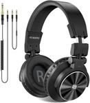Ortizan Wired Over Ear Headphones - Studio Headphones - Professional 40khz Hi-Res Stereo - Recording DJ Headphone Audio Monitors- 1/4 To 3.5mm Audio Jack for Recording/Mixing/Podcast/Guitar/Piano