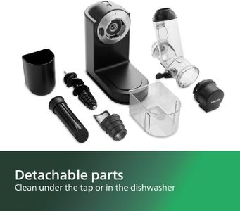 Philips Viva Masticating Juicer – Black Slow Juice Extractor
