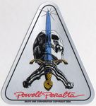 Powell Peralta Skateboard Sticker - Skull & Sword - Official Reissue Old School