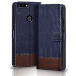 TheGiftKart iPhone 7 Plus Flip Back Cover Case | Dual-Color Leather Finish | Inbuilt Stand & Pockets | Wallet Style Flip Back Case Cover for iPhone 7 Plus (Blue & Brown)