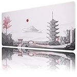 PhaseByte Extended Gaming Mouse Pad - Non-Slip Gaming Mouse Mat with Stitched Edges - Smooth Micro-Fiber Computer Desk Mat Pad - Hand Washable Gaming Mousepad - 900x400x4mm - Pagoda Falls