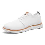 Bruno Marc Men's KnitFlex Breeze Running Walking Shoes Mesh Lightweight Breathable Casual Fashion Sneakers,Size 14,White,GRAND-01