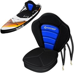 KESSER® Siège de kayak de qualité supérieure pour planche SUP Stand Up Paddle Siège de planche de surf – Avec sac – Planche de paddle SUP Paddle Siège rembourré 32 x 38 cm, dossier 51 x 45 cm Montage