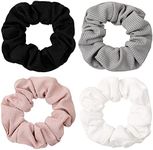 Scrunchies Hair Ties Scrunchy for Women Girls Cute Hairties for Thick Curl Hair No Crease Hair Accessories Soft Ropes Ponytail Holder No Hurt Your Hair