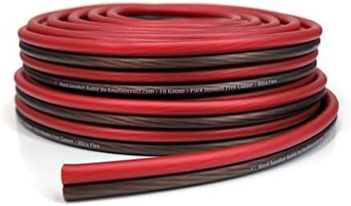 KnuKonceptz Kord Speaker Kable 10 Gauge Oxygen Free Copper Speaker Wire 100' Red/Black