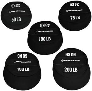 HYPERWEAR Boulder® Strongman Sandbag – 100 lb Capacity Heavy-Duty Neoprene Loadable Sandbag for Strength, Carries & Full-Body Training