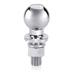 Trailer Hitch Ball 50mm 3.5T Tow Ball Head Bolt, Towing Hitch Ball Max Load 3500kg, Heavy Duty Tow Ball for Towing Trailers Trucks Tractor