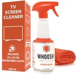 WHOOSH! Screen Shine Pro TV Cleaner Spray Kit – 500 mL Refillable Bottle with Microfiber Cloth – Safe & Streak Free Cleaning for OLED Screen Cleaner, Laptop, Monitor, MacBook and Car Touch Screens