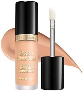Too Faced Born This Way Super Coverage Multi-Use Concealer | Full-Coverage Hydrating Concealer for Dark Circles & Blemishes with Natural Finish | Hyaluronic Acid & Coconut Water, Nude, 0.45 Fl Oz