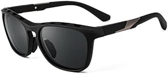 FEISEDY Polarized Sunglasses for Men,Lightweight TR90 Square Frame,Sports Fishing Golf UV400 Protection B2998
