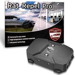Rat Repel Pro Ultrasonic Rat Repellent for Automobiles - Car Engine - Black- Water Resistant Rat Repellent for Cars - 95% Efficacy,Under Hood Animal Car Rodent Repellent for Vehicles