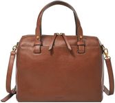 Fossil Women's Rachel Leather Satchel Purse Handbag, Brown