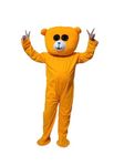 Metal Teddy Bear Yellow Full Costume Mascot For Prank Or Birthday Elders Halloween Costume With Gloves And Thick Clothes