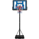 Yaheetech Basketball Hoop Portable Basketball Goal System Indoor/Outdoor Basketball Hoops & Goals Adjustable Hoop Height 7.5-10ft with 39'' Backboard & Movable Wheels