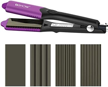 Piastra Per Capelli Frisee, DSHOW Piastra Per Capelli Ondulati Professionale Con 4 Piastre Piatte In Titanio Intercambiabili Piastra Frisè, Rivestimento In Tourmaline Ceramic (Viola)