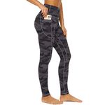 AMYTIS High Waisted Gym Leggings for Women UK,Stretch Soft Yoga Pants for Women, Tummy Control Workout Sports Exercise Running Leggings with Pockets